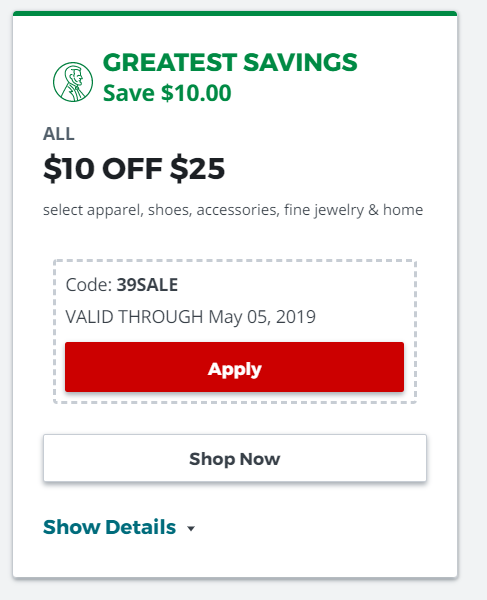JCPENNEY Coupn Code