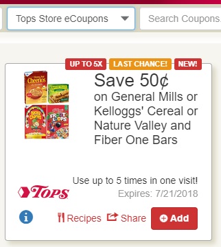 Cereal Store Coupon
