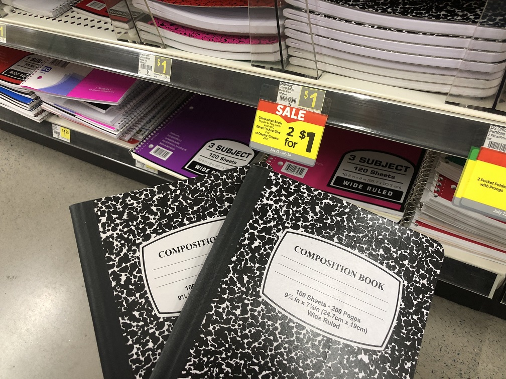 Compostition Books At Dollar General
