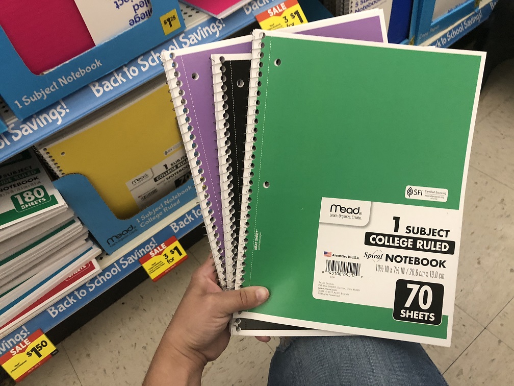 Notebooks At Dollar General Sale 3 For $1 00