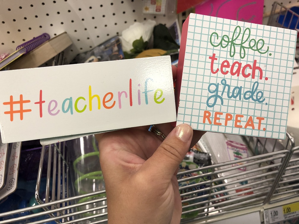 Teacher Small Block Desk Signs From Target