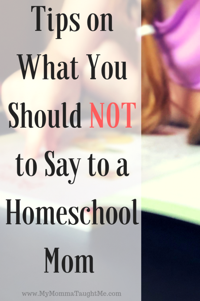 Tips On What You Should Not To Say To A Homeschool Mom (1)