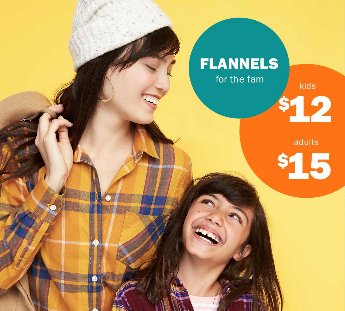 Flannels Old Navy Sale