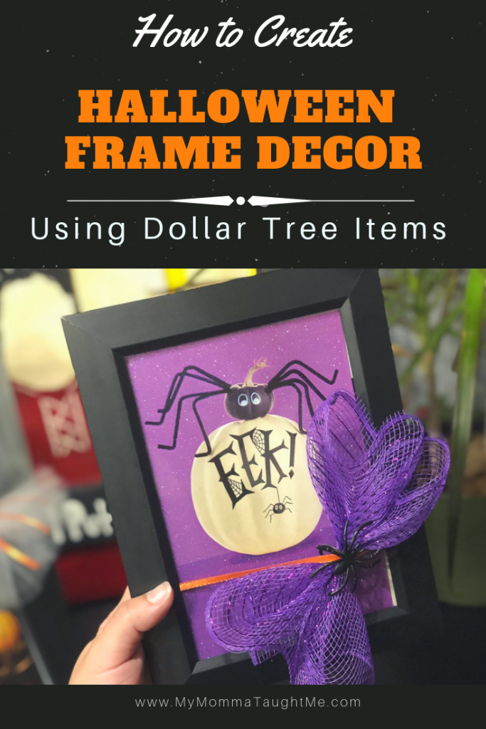 How To Create Halloween Frame Decor Using Dollar Tree Items