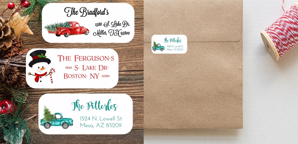 Personalized Christmas Address Tags
