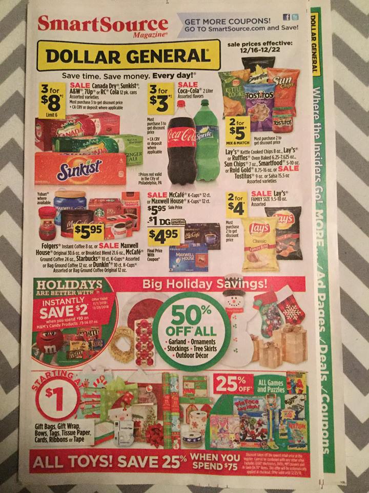 Dollar General Ad Preview Week 12 12 18 Page 1