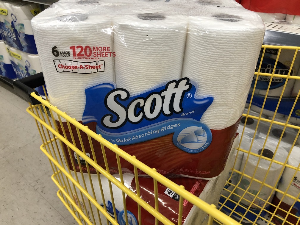 Scott Paper Towels At Dollar General In Cart