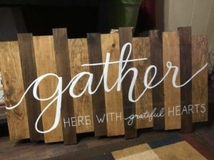 Kristy's Handmade Creations Gather Large Wood Sign