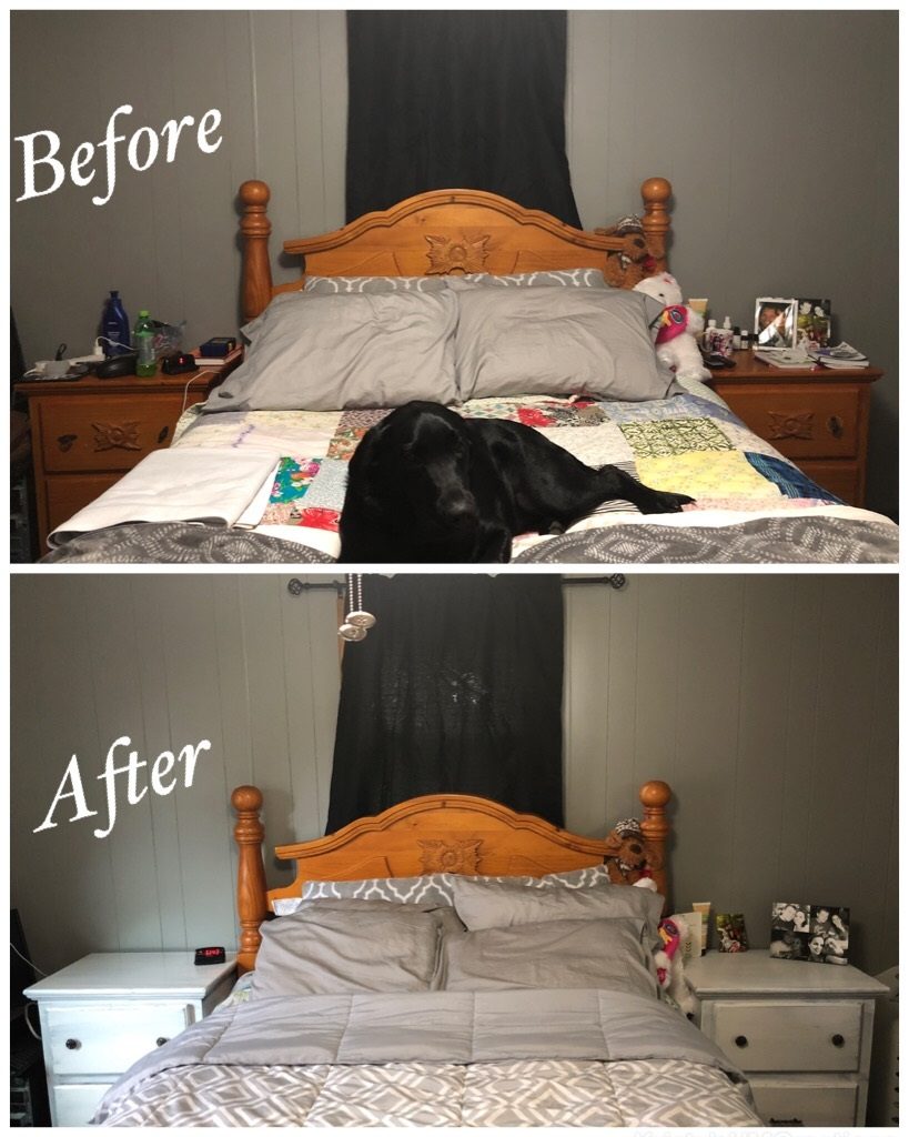 Before And After Painting My Night Stands
