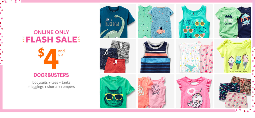 $4 Flash Sale At Carters