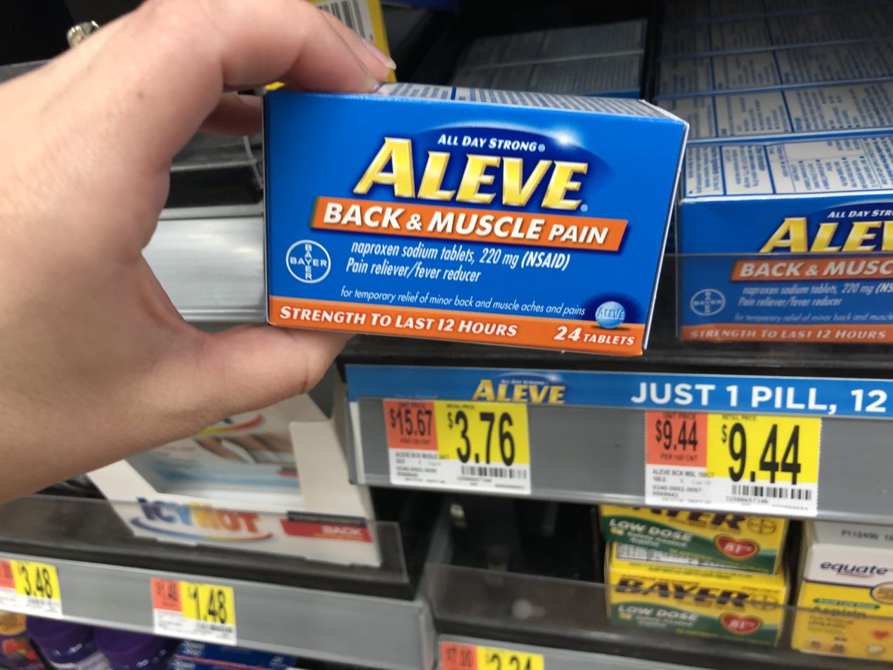 aleve back and muscle pain at walmart