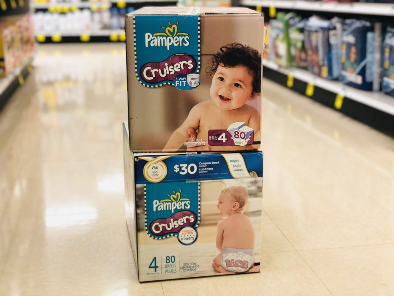 pampers diapers boxes