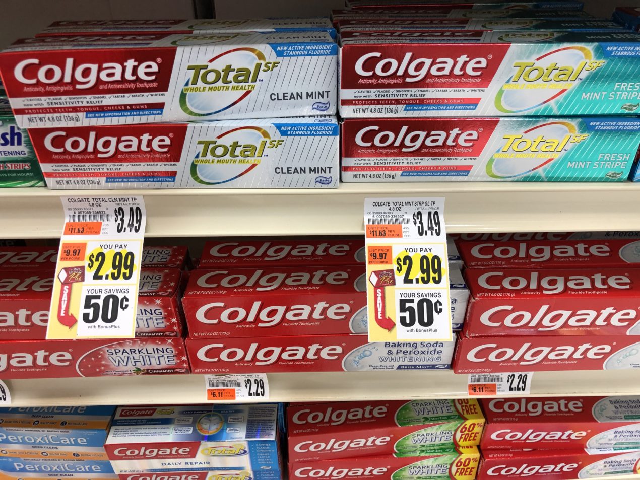 colgate toothpaste total at tops