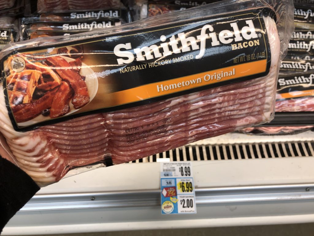 smithfield bacon at tops