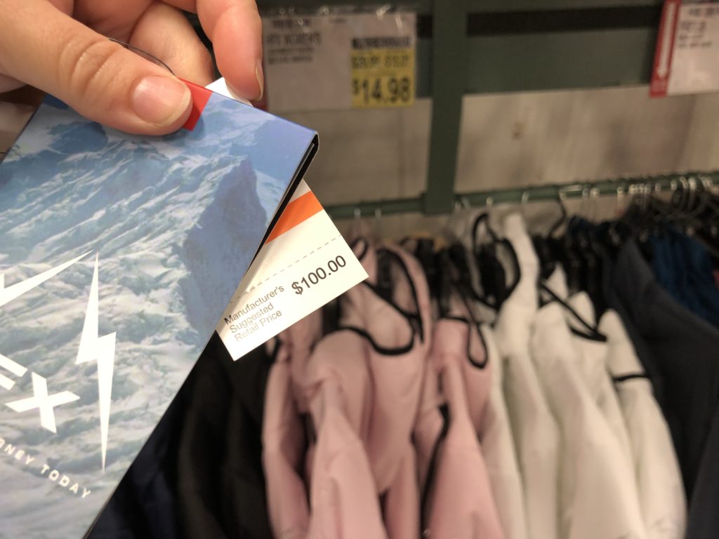 women's HFX coat clearance tag at BJ's Wholesale Club