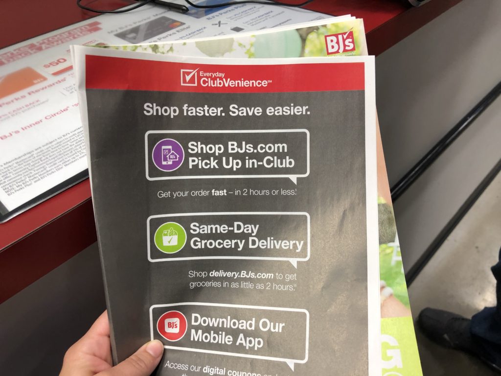 In Club Store Pick Up Order at BJ's Wholesale Club