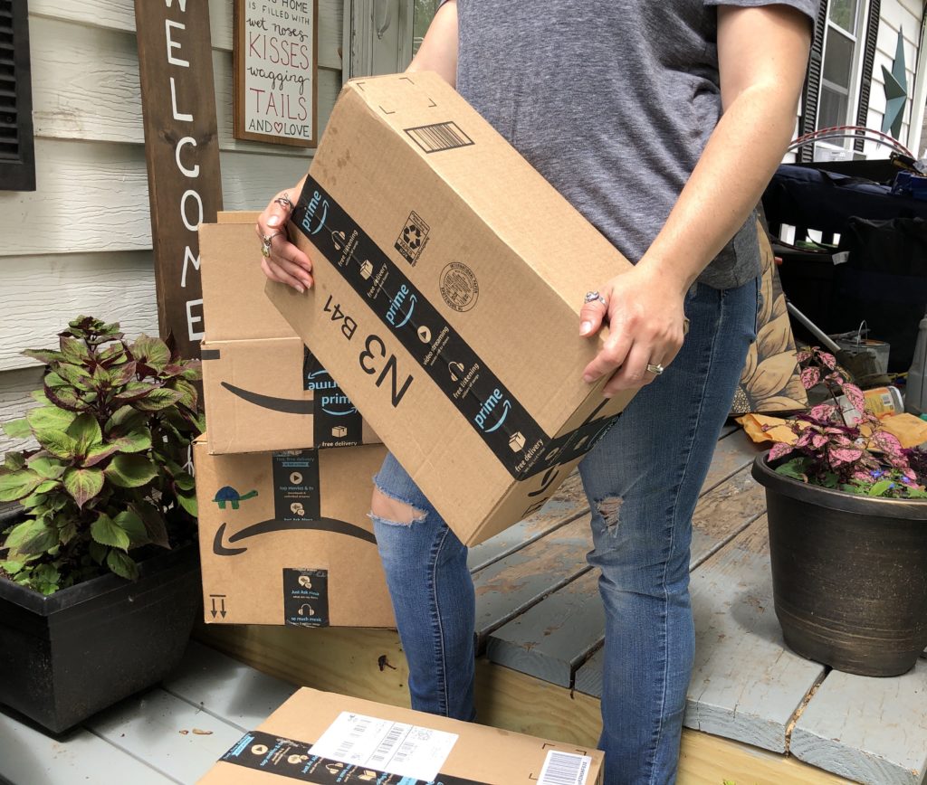 Amazon Prime Boxes with Kristy