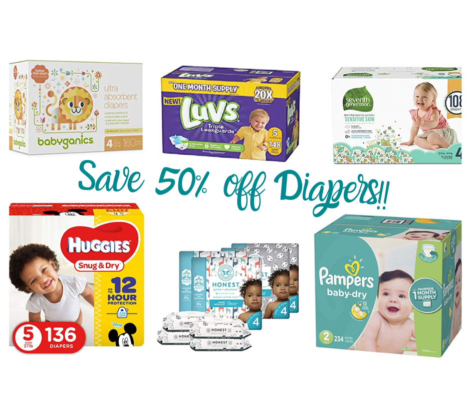 Save 50% Off Diapers!!