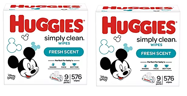 huggies simply clean wipes 576