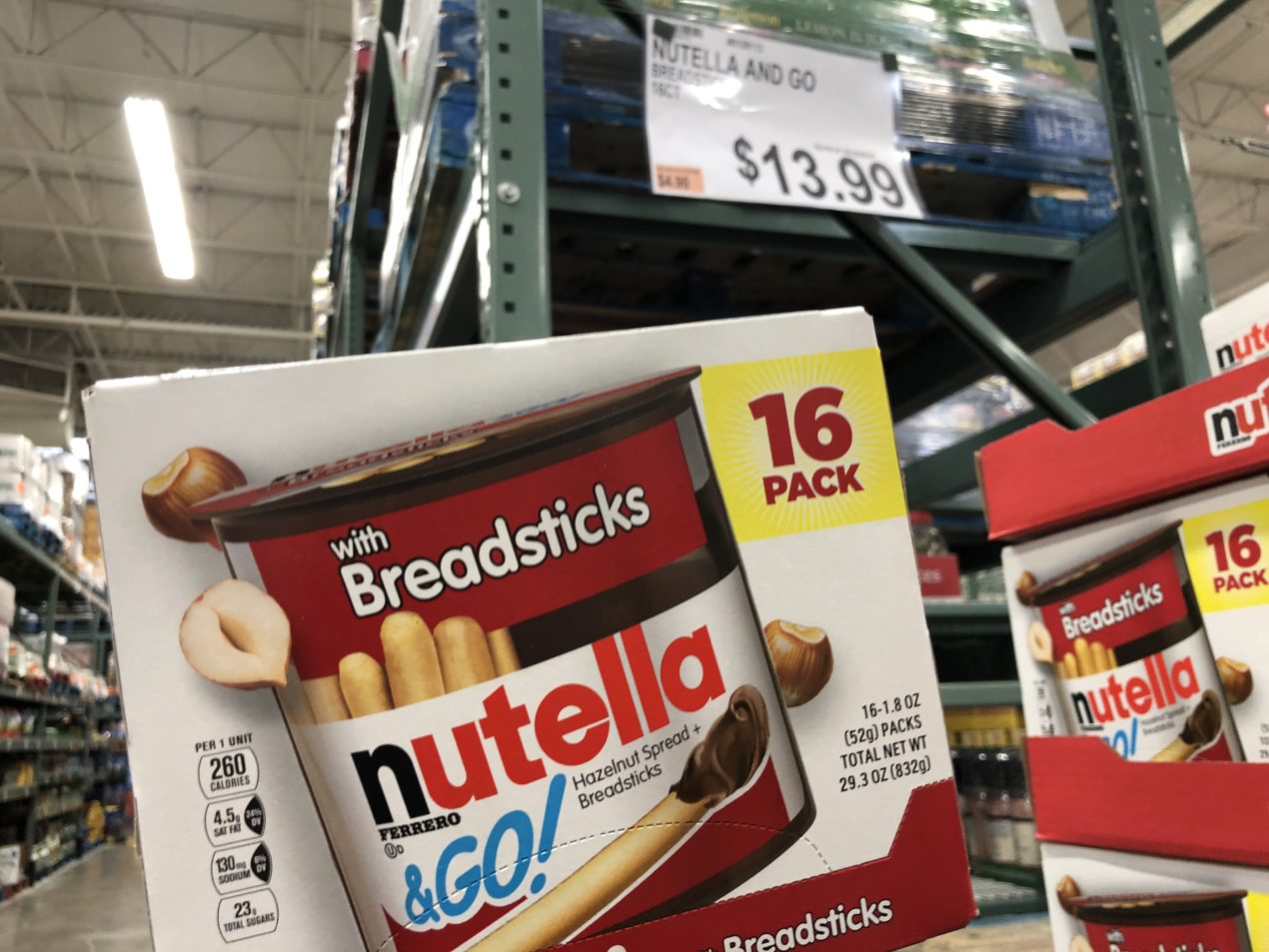 Ferrero Nutella & Go! with Breadsticks, 16 ct at BJ's
