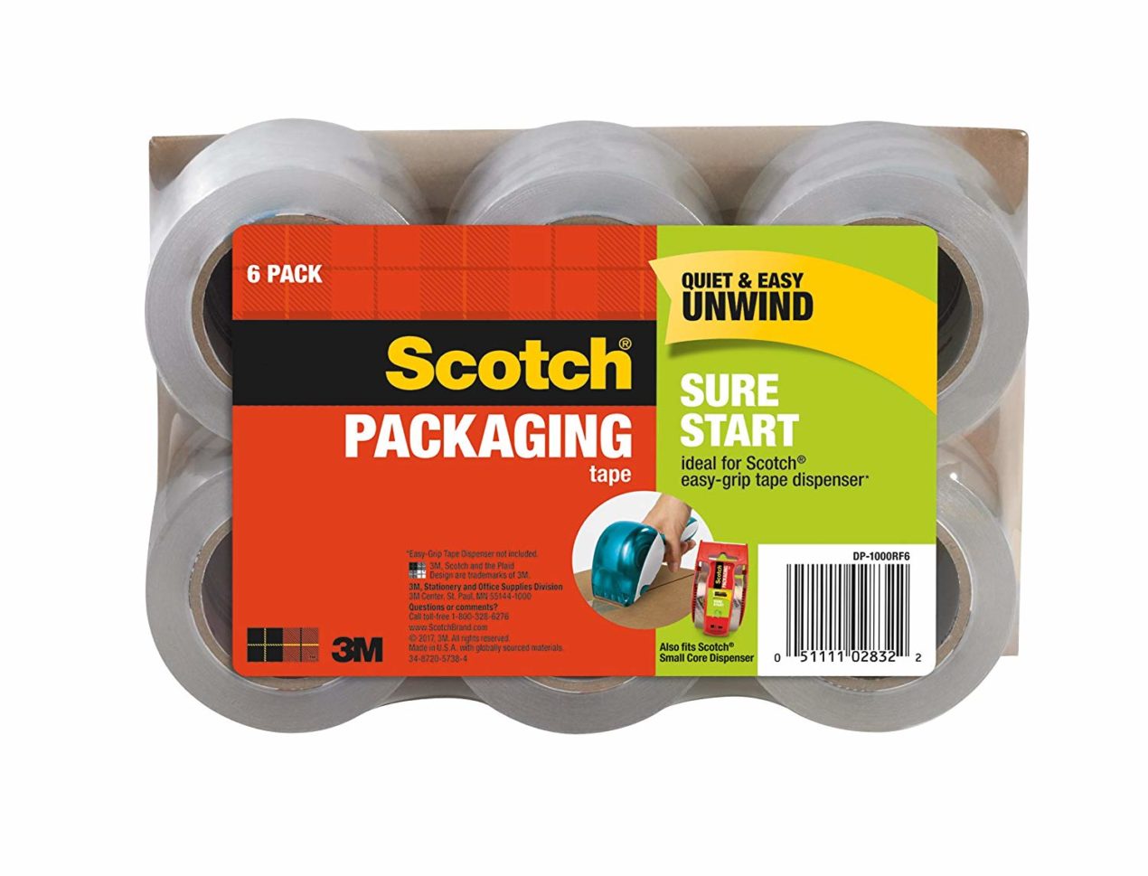 Scotch Heavy Duty Packaging Tape 6 Rolls