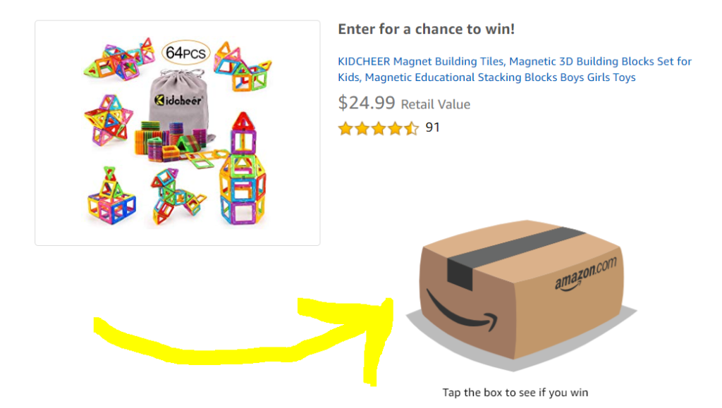Amazon Bouncy Box Giveaway Example