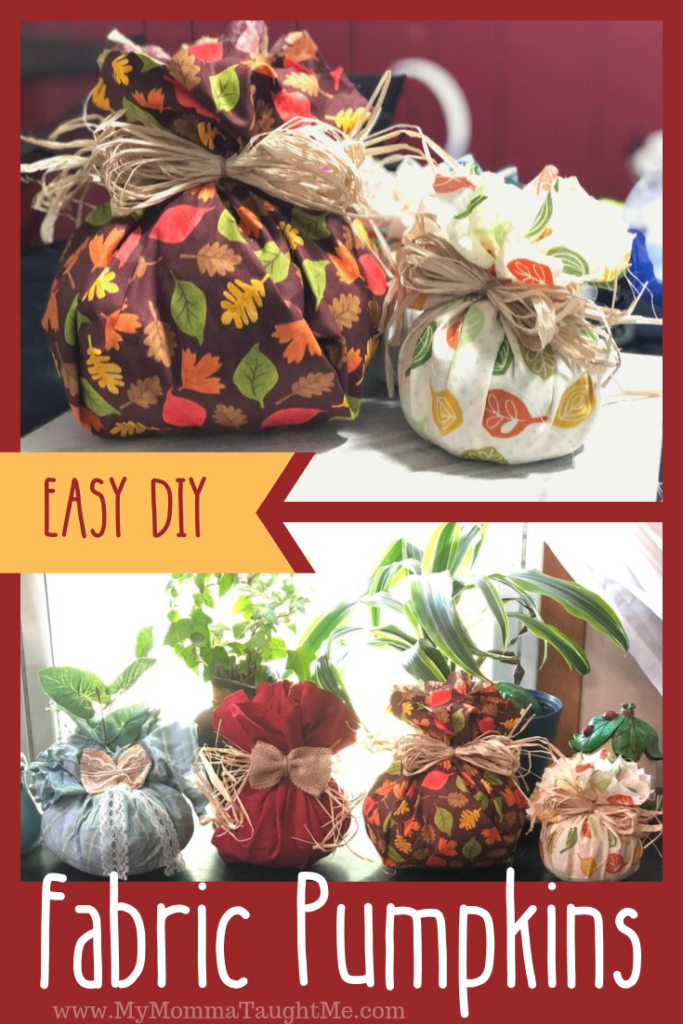 Easy DIY Fabric Pumpkins No Sewing Or Gluing!