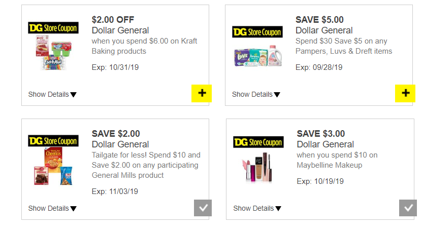 Dollar General Store Coupons Money Off Purchase