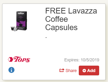 Free Lavazza Coffee Capsules Digital Coupon