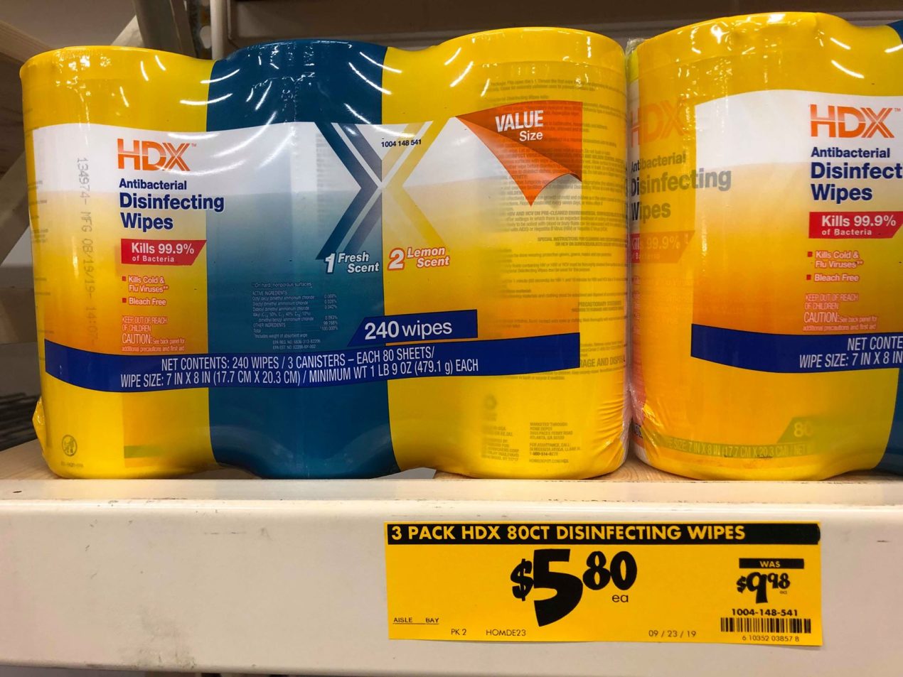HDX Home Depot Disinfecting Wipes Clearance