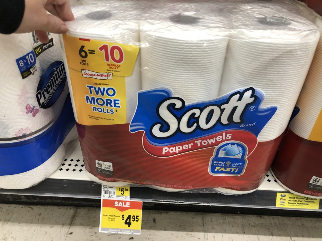 scott paper towel sale at dg