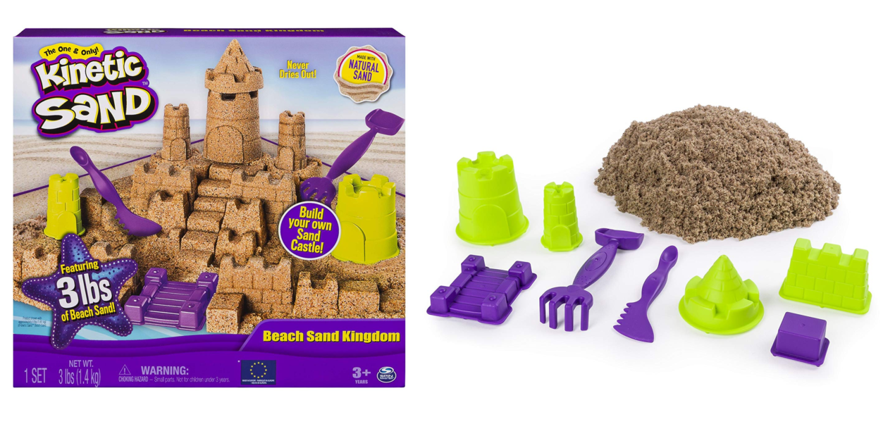 Kinetic Sand Beach Sand Kingdom Playset With 3lbs Of Beach Sand
