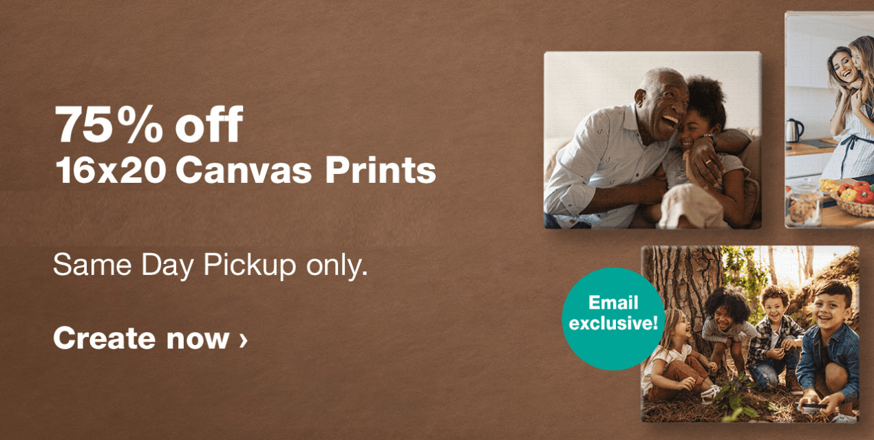 75% Off 16x20 Canvas