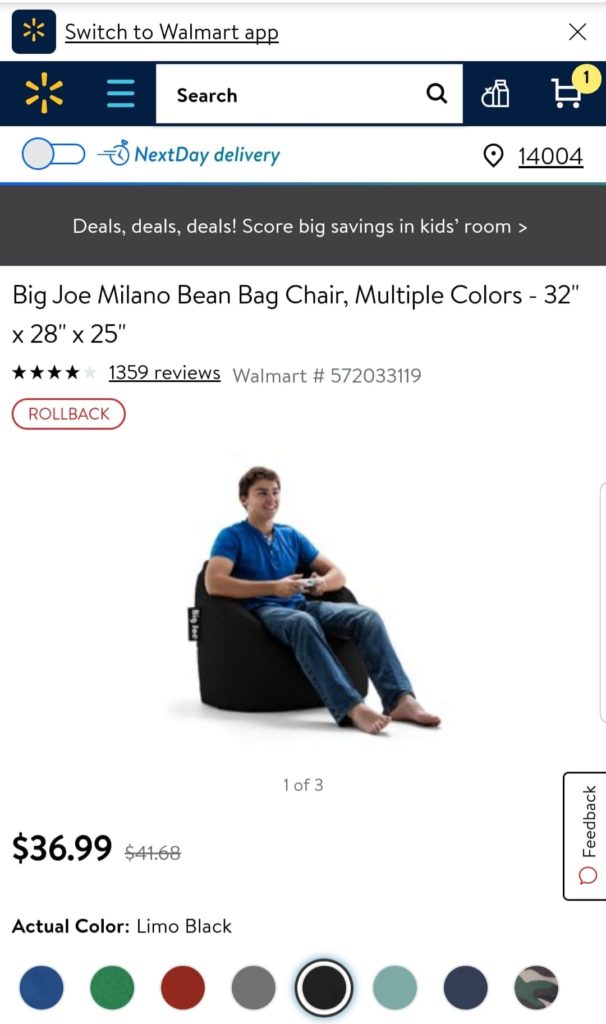 bean bag chair