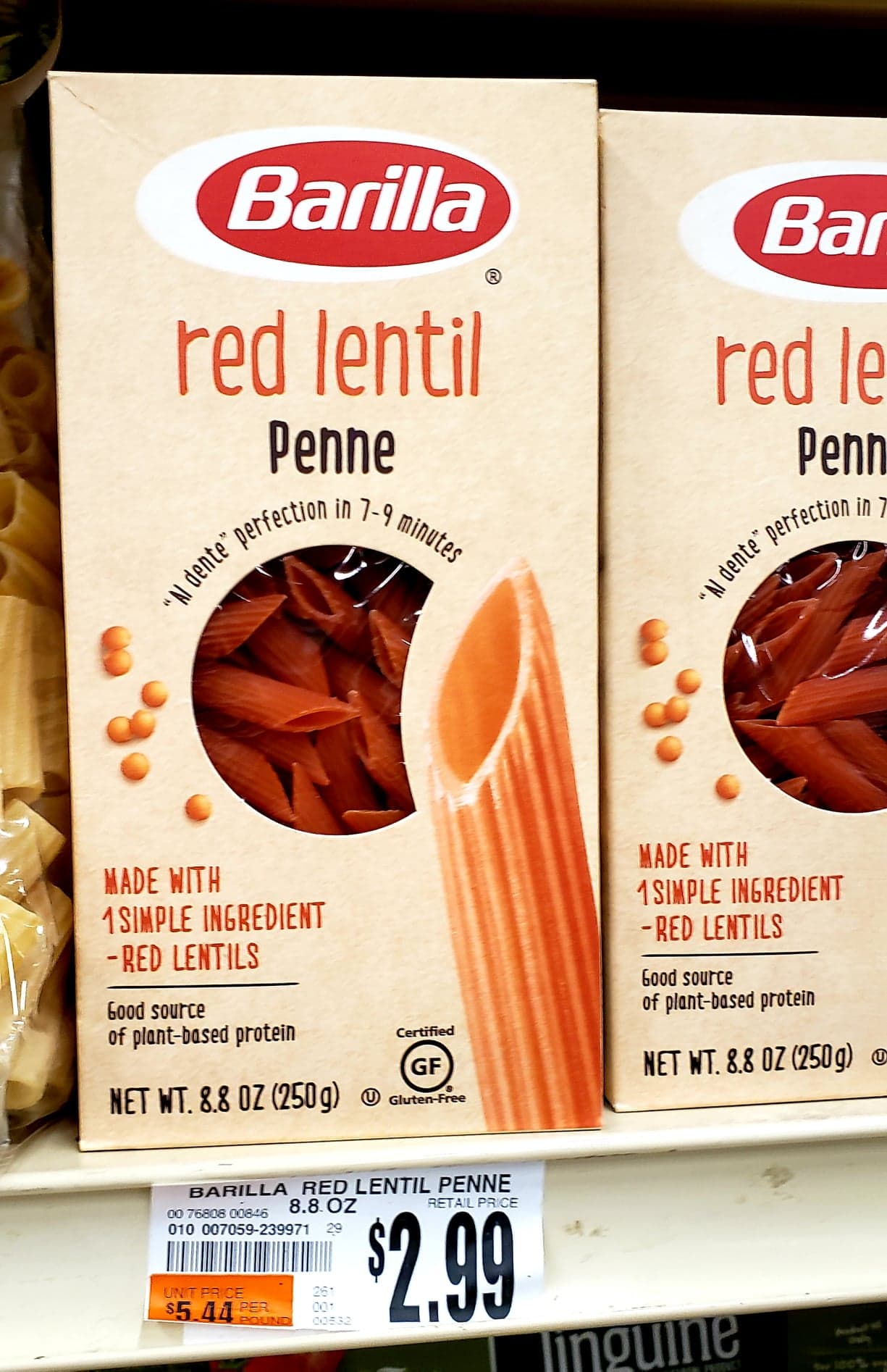 barilla red lentil pasta