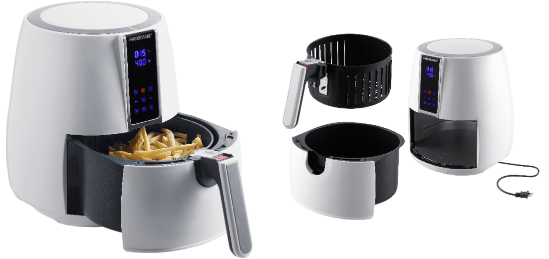 Farberware 3 2 Quart Digital Oil Less Fryer, White