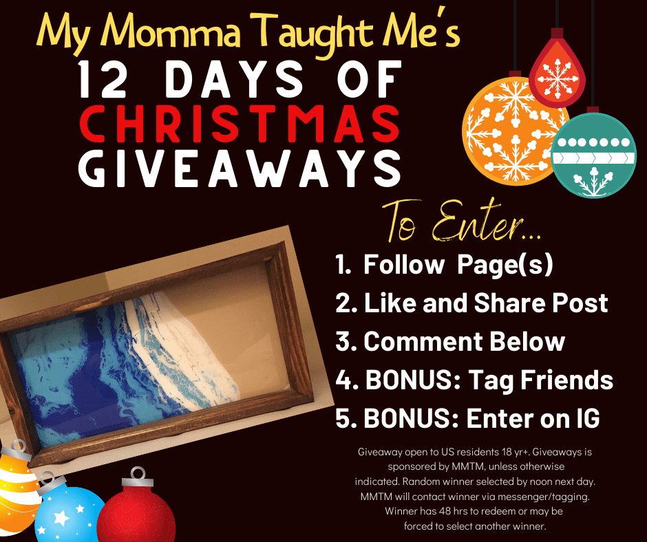 My Momma Taught Me's 12 Days Of Christmas Giveaways Day 8 6