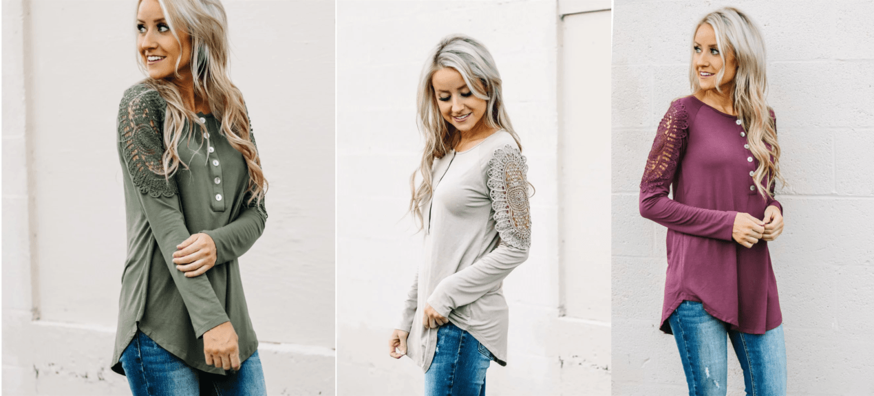 Capri Crochet Henley Tunic