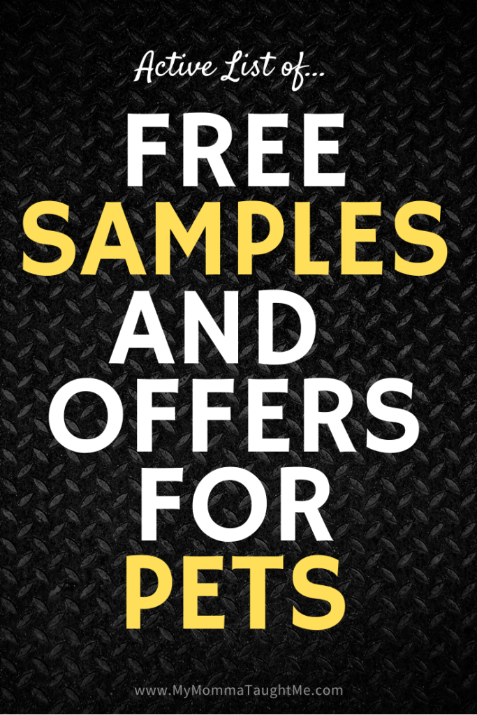 Check Out Our Active List Of FREE Samples And Offers For Pets