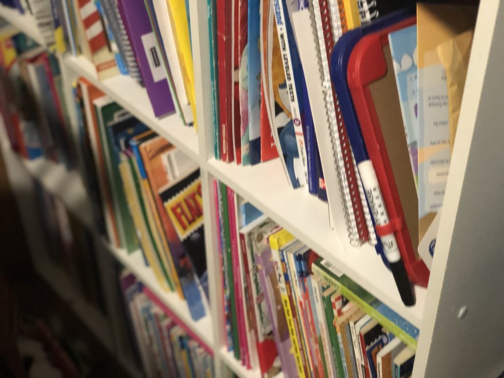 book shelf great for homeschooling