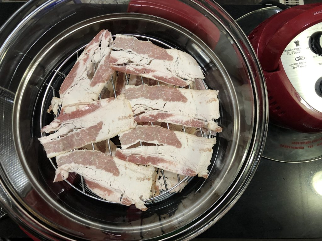 Cooking bacon in an air fryer
