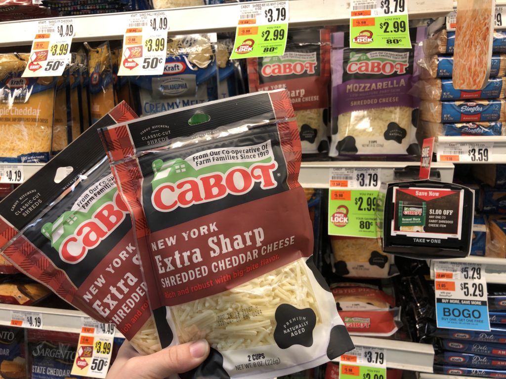 cabot shredded cheese