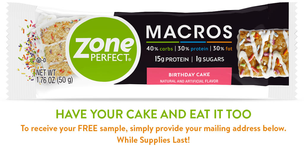 FREE ZonePerfect Macros Protein Snack Bar