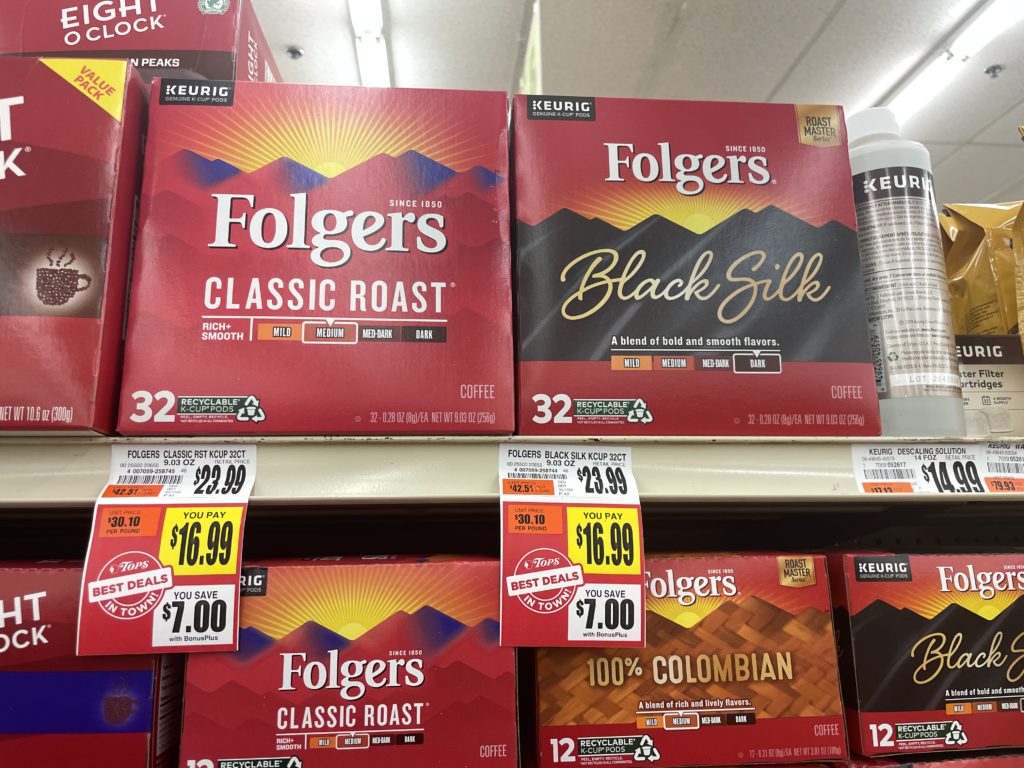 Folgers Coffee K Cups at Tops Markets