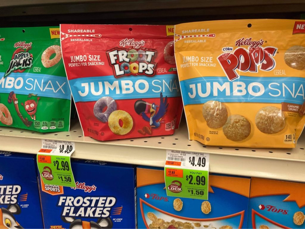 kelloggs jumbo packs cereal 