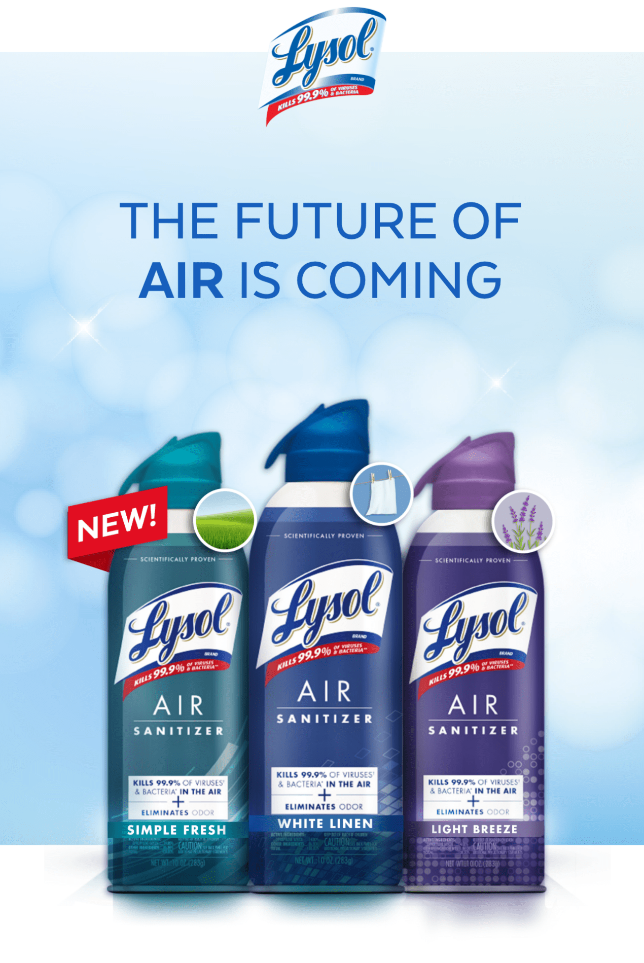  FREE Full Sized Lysol Air Sanitizer