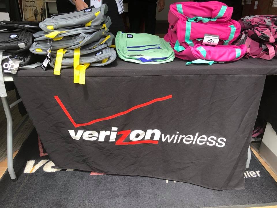 Verizon TCC Wireless Zone Giving Away FREE Filled Backpacks